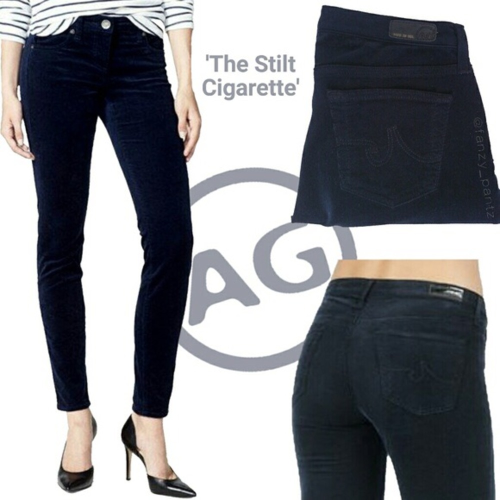 Navy VELVET AG DENIM Cigarette pants SZ 24 (00)